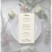 Champagne Glasses Wedding Menu