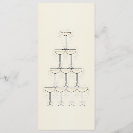 Champagne Glasses Wedding Menu (Achterkant)