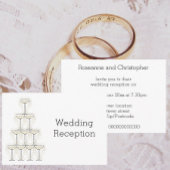 Champagne Glasses Wedding Reception Informatiekaartje