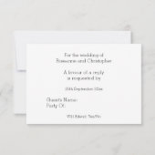 Champagne Glasses Wedding RSVP Kaartje (Achterkant)