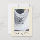 Champagne Glasses Wedding RSVP Kaartje (Voorkant)