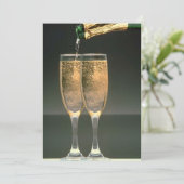 Champagne Glasses Wedding Shower Kaart (Staand voorkant)