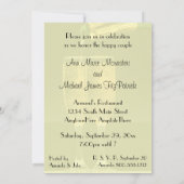 Champagne Glasses Wedding Shower Kaart (Achterkant)