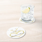 Champagne Glasses Wedding Theme Paper Onderzetter (Insitu)