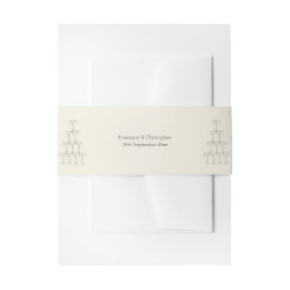 Champagne Glasses Wedding Uitnodigingen Wikkel