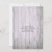 Champagne Glasses Wood EAT Drink and Party Wedding Kaart (Achterkant)