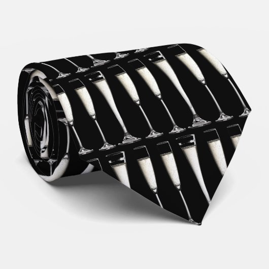 Champagne glassTie Stropdas (Opgerold)