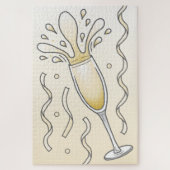 Champagne glazen beker legpuzzel (Verticaal)