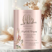 Champagne Glazen Bloemen Roos Goud 50ste Kaart