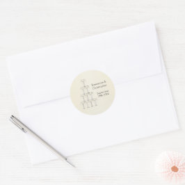 Champagne Glazen Bruiloft Ronde Sticker