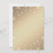 Champagne Glazen Gouden Kerstmis Kaart (Achterkant)