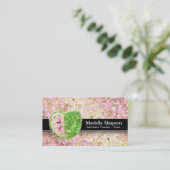 Champagne Glitter Apple Substitute leraar Visitekaartje (Staand voorkant)