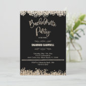Champagne Glitter Bachelorette party met Bling   Kaart (Staand voorkant)