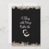 Champagne Glitter Bachelorette party met Bling   Kaart (Achterkant)