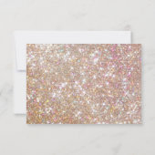 Champagne Glitter Brush Script Quinceanera Save The Date (Achterkant)