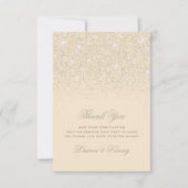 Champagne Glitter Dank u wel kaarten (Voorkant)