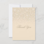 Champagne Glitter Dank u wel kaarten (Achterkant)