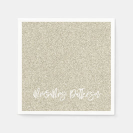 Champagne Glitter de heer&Mrs NAME Elegant Chic Servet