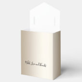 Champagne Glitter Drift Glitter Wedding Bedankdoosjes (Geopend)