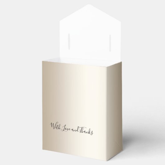 Champagne Glitter Drift Glitter Wedding Bedankdoosjes (Geopend)