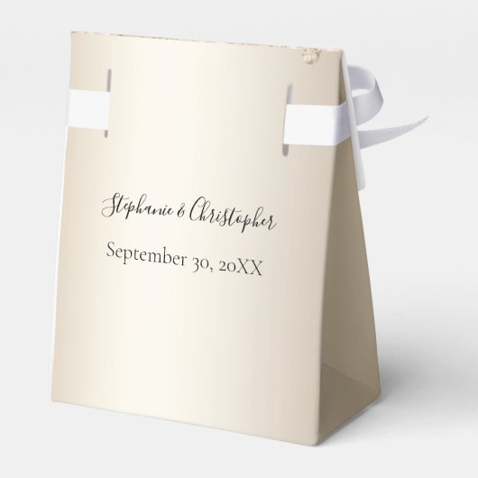 Champagne Glitter Drift Glitter Wedding Bedankdoosjes (Achterkant)