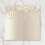 Champagne Glitter Drift Vrijgezellenfeest Hartelij Bedankjes Labels (Achterkant)