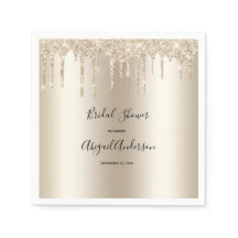 Champagne Glitter Drip Bruidsdouche Glam Trendy