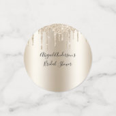 Champagne Glitter Drip Bruiloftsfeest Glam Trendy  Confetti (Kleine voorkant)