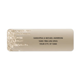 Champagne Glitter Drip Glam Trend Retouradres Etiket