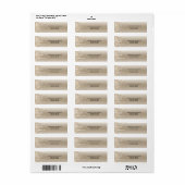 Champagne Glitter Drip Glam Trendy Return Address Etiket (Full Sheet)