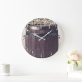 Champagne Glitter Drip Rustic Glam Farmhouse Grote Klok (Huis)