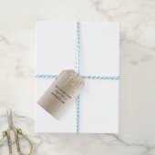 Champagne Glitter Drip Trendy Glam Bruiloft Cadeaulabel (Met Touw)