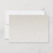 Champagne Glitter en Shine Bruiloft RSVP Kaart (Achterkant)