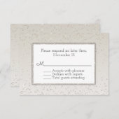 Champagne Glitter en Shine Bruiloft RSVP Kaart (Voorkant / Achterkant)
