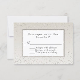 Champagne Glitter en Shine Bruiloft RSVP Kaart
