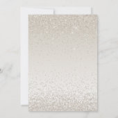 Champagne Glitter en Shine Huwelijksuitnodiging Kaart (Achterkant)