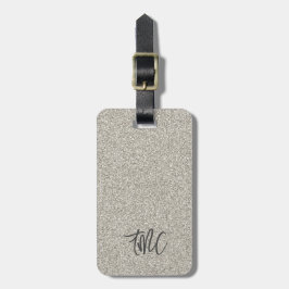 Champagne Glitter INITIALEN Glam Luxury Travel Bagagelabel