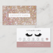 Champagne Glitter Lashes Brow Makeup Artist Klantenkaartje (Voorkant / Achterkant)