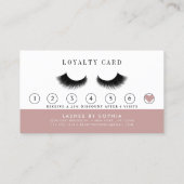 Champagne Glitter Lashes Brow Makeup Artist Klantenkaartje (Achterkant)