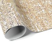 Champagne Glitter Modern Inpakpapier (Rol Hoek)