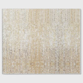 Champagne Glitter Moderne Wrapping Paper Cadeaupapier (Vlak)