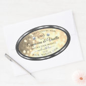 Champagne Glitter Product Labels Diamanten en Logo (Envelop)