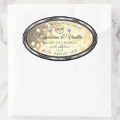 Champagne Glitter Product Labels Diamanten en Logo (Tas)