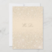 Champagne Glitter Wedding Invitations Kaart (Achterkant)