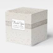 Champagne Glittery Bruiloft Favor Gift Box Bedankdoosjes (Voorkant Zijde)