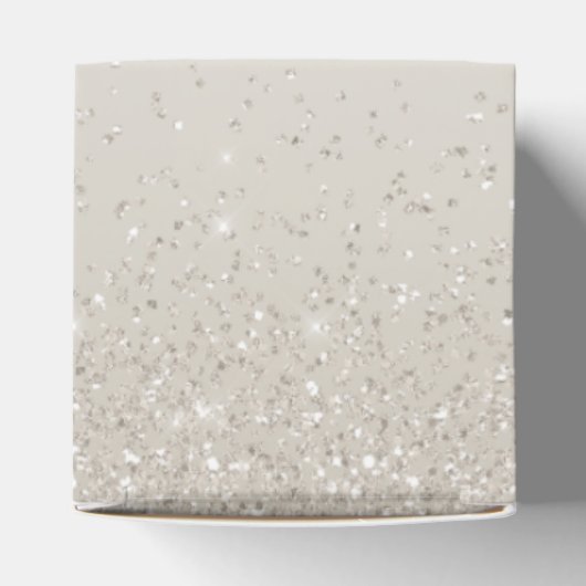 Champagne Glittery Bruiloft Favor Gift Box Bedankdoosjes (Bovenkant)