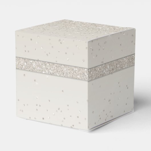 Champagne Glittery Bruiloft Favor Gift Box Bedankdoosjes (Achterkant)