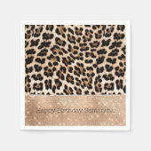 Champagne Glitz Cream Leopard Servet (Voorkant)