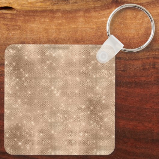 Champagne Glitz Cream Leopard Sleutelhanger (Achterkant)