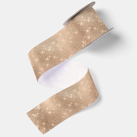 Champagne Glitz Satijnen Lint (Achterkant)
